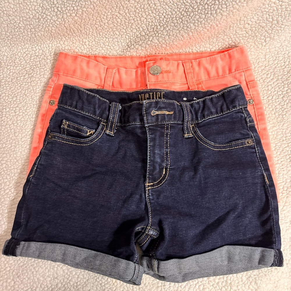 Justice Blue and Orange  Jean Shorts Set